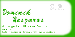 dominik meszaros business card